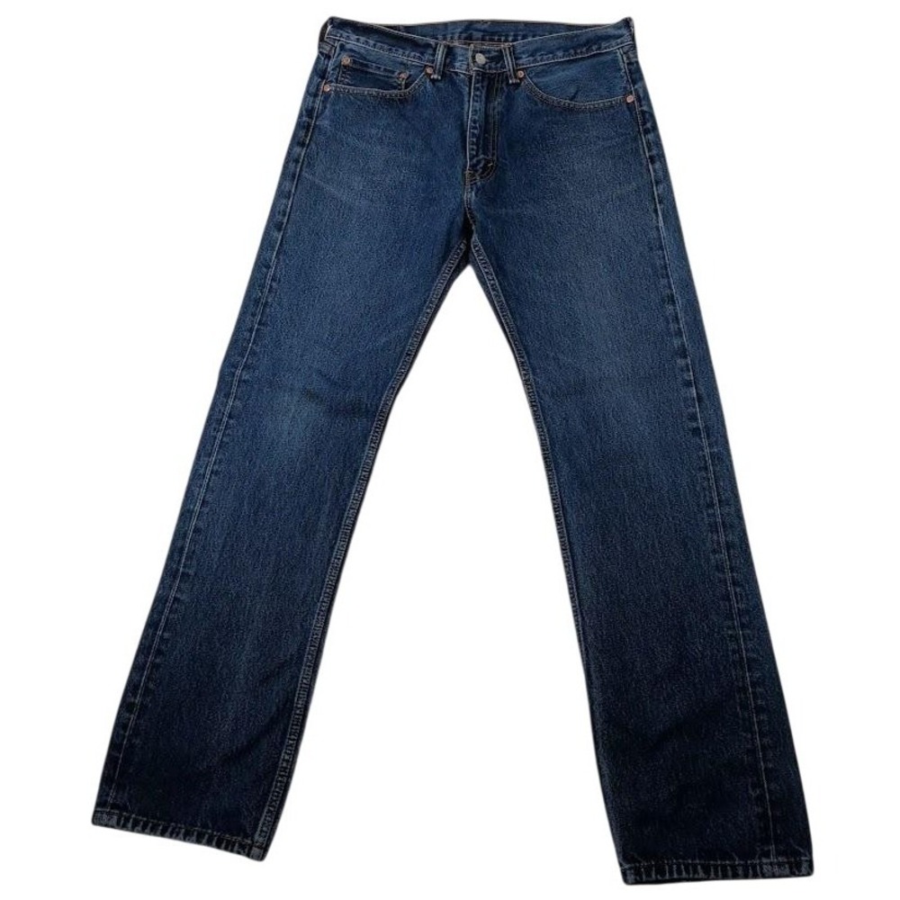 Levis 505 Jeans Mens 35x32 Blue Medium Wash Regular Fit Straight Denim Pants